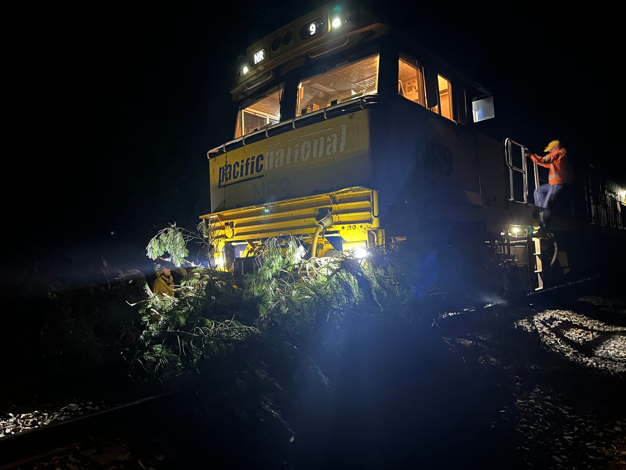 Diesel spill as train and branch collide