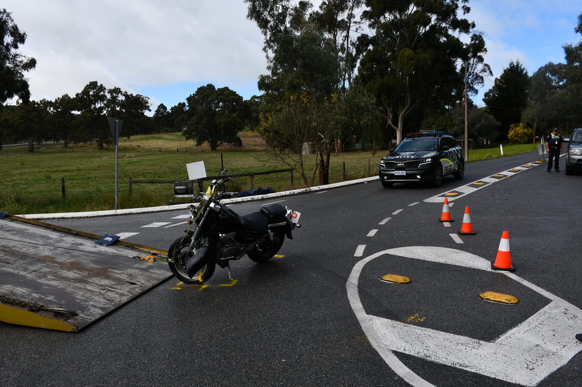 Motorcyclist escapes serious injury in Balhannah crash