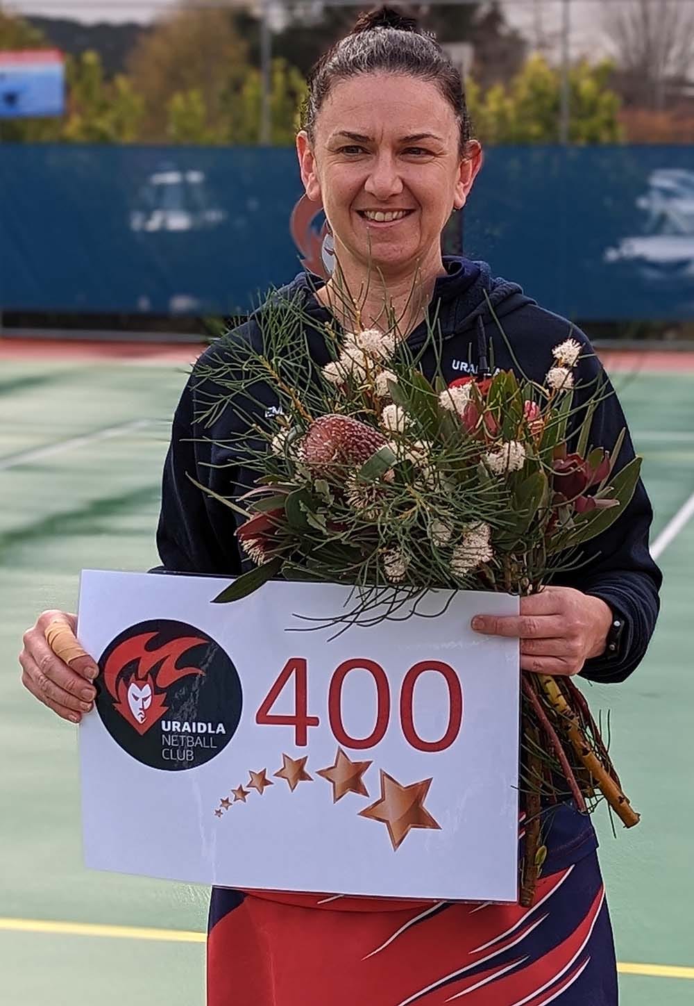 400 for netball stalwart