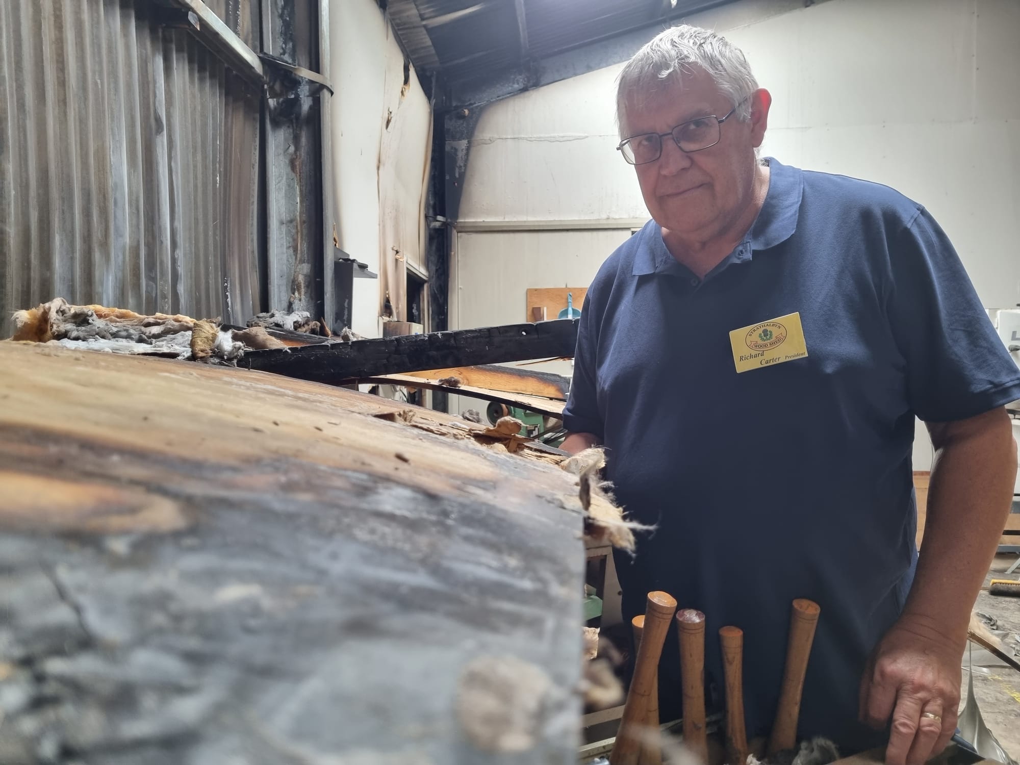 Strathalbyn wood shed devastated by fire