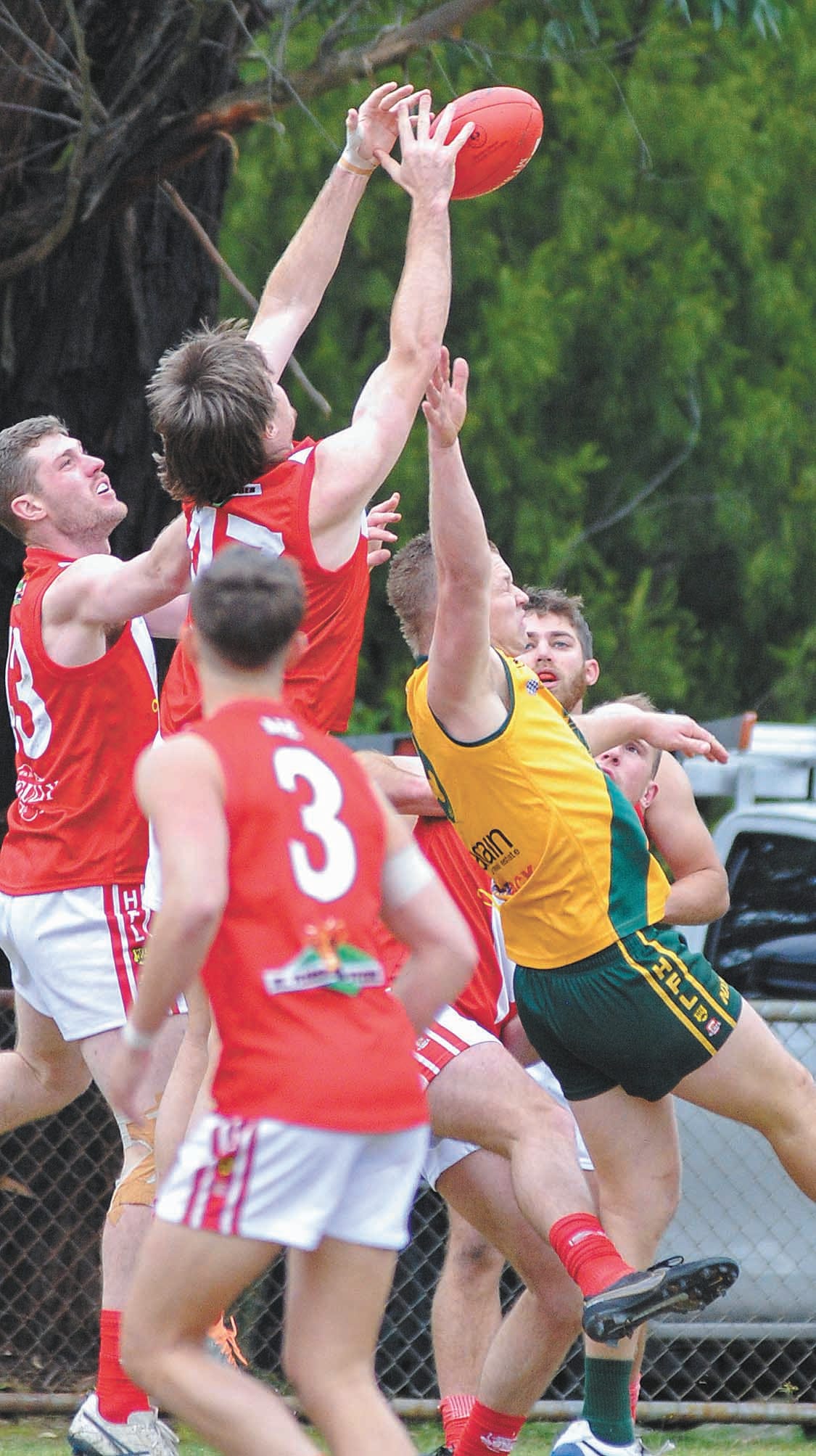 Roosters into five