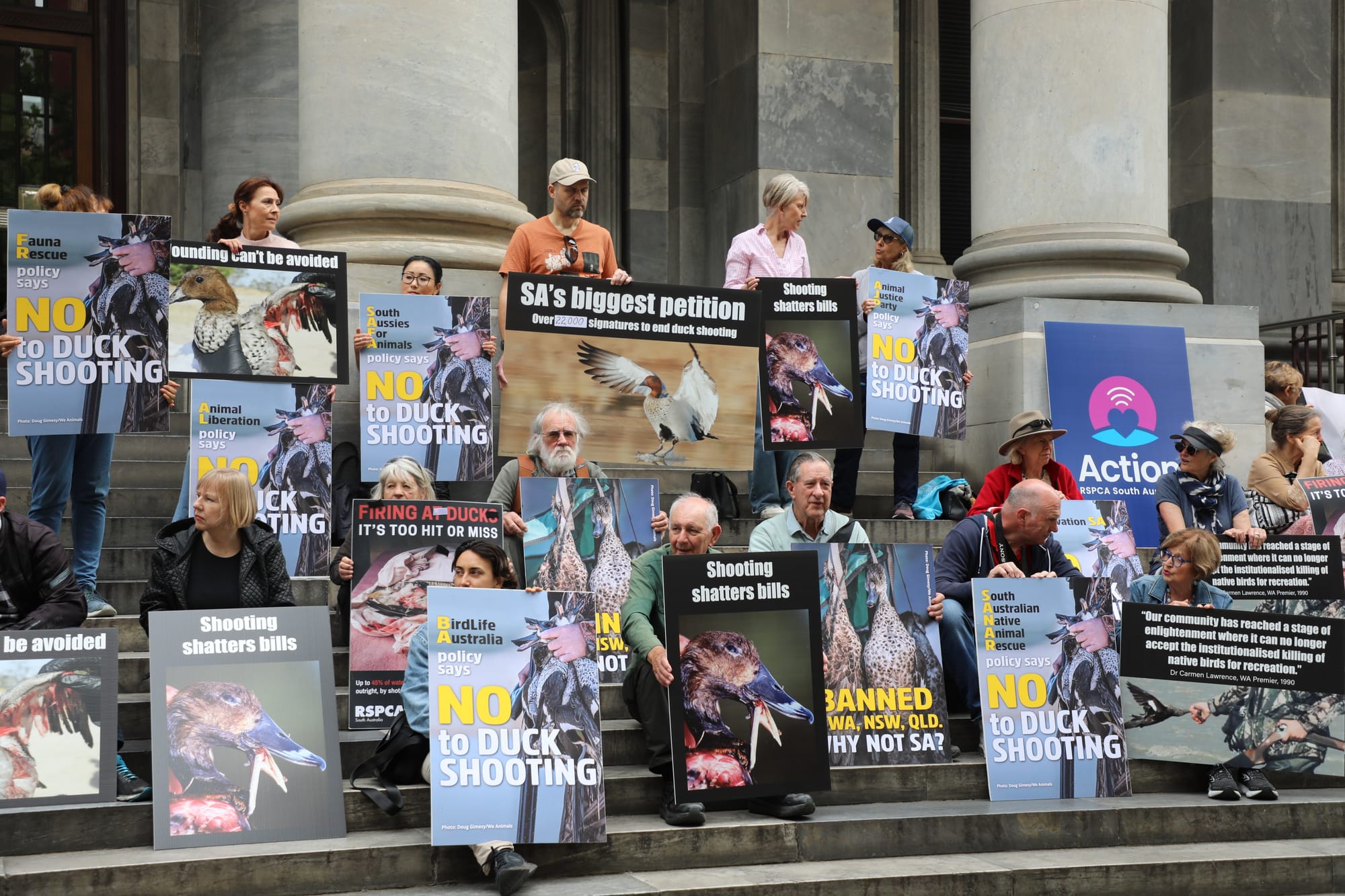 Protesters push for duck hunting ban