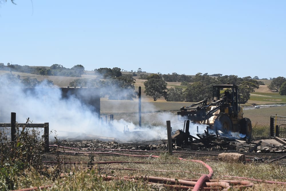 Out of control burn-off destroys farm shed post image